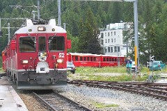 RhB (Rhätische Bahn), St. Mortiz, 10. July 2004
